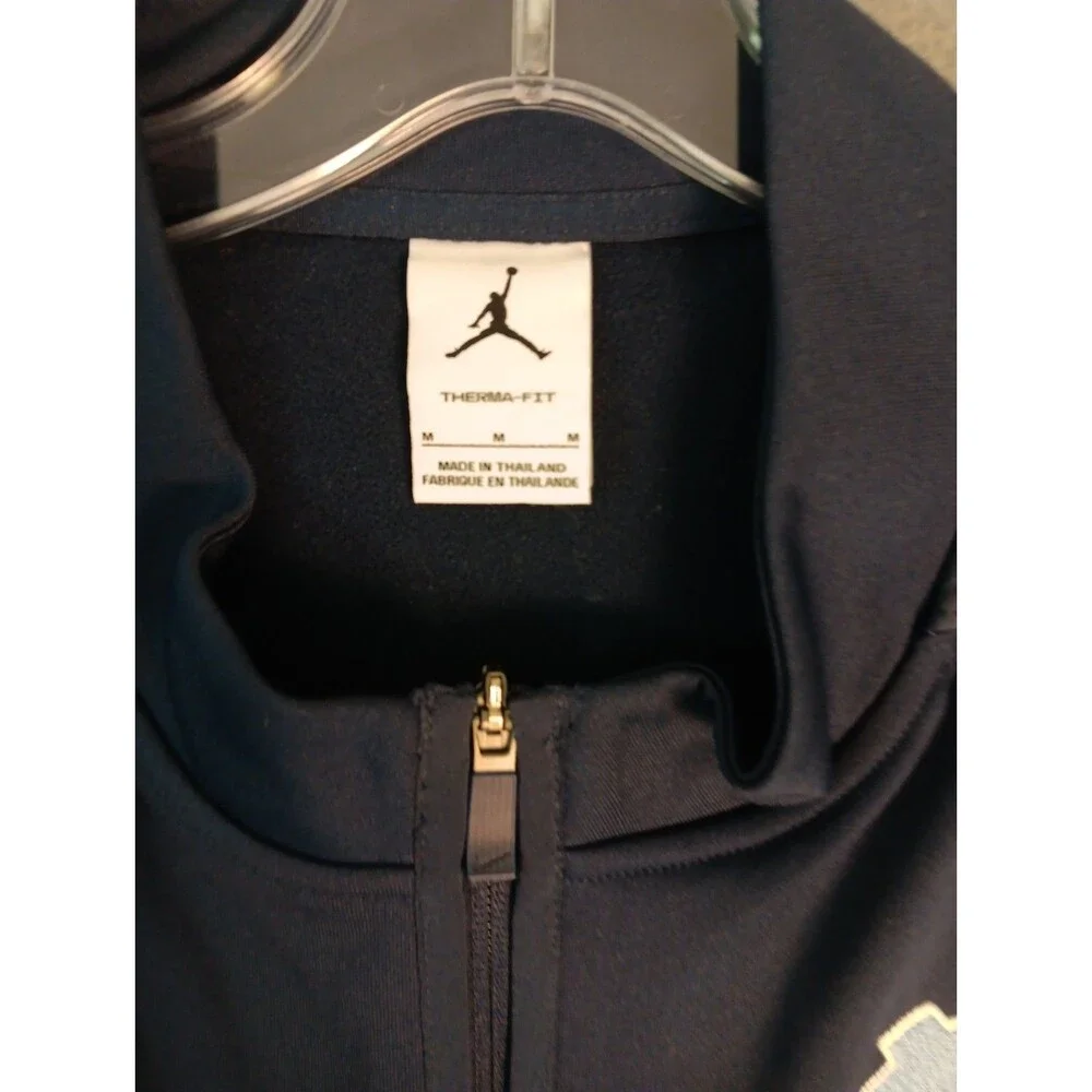Jordan Jumpman Tar Heels UNC Sleeveless Full Zip Therma Fit Vest Blue MED Nike